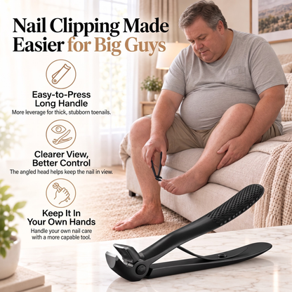 TruviClip® Nail Clipper for Big Guys | Thick Nails, Less Effort