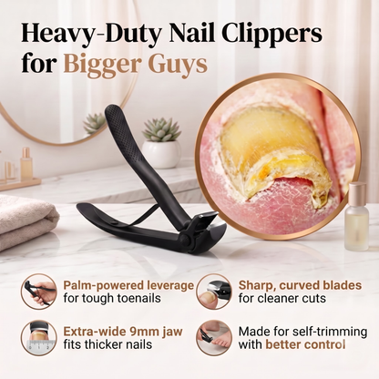 TruviClip® Nail Clipper for Big Guys | Thick Nails, Less Effort