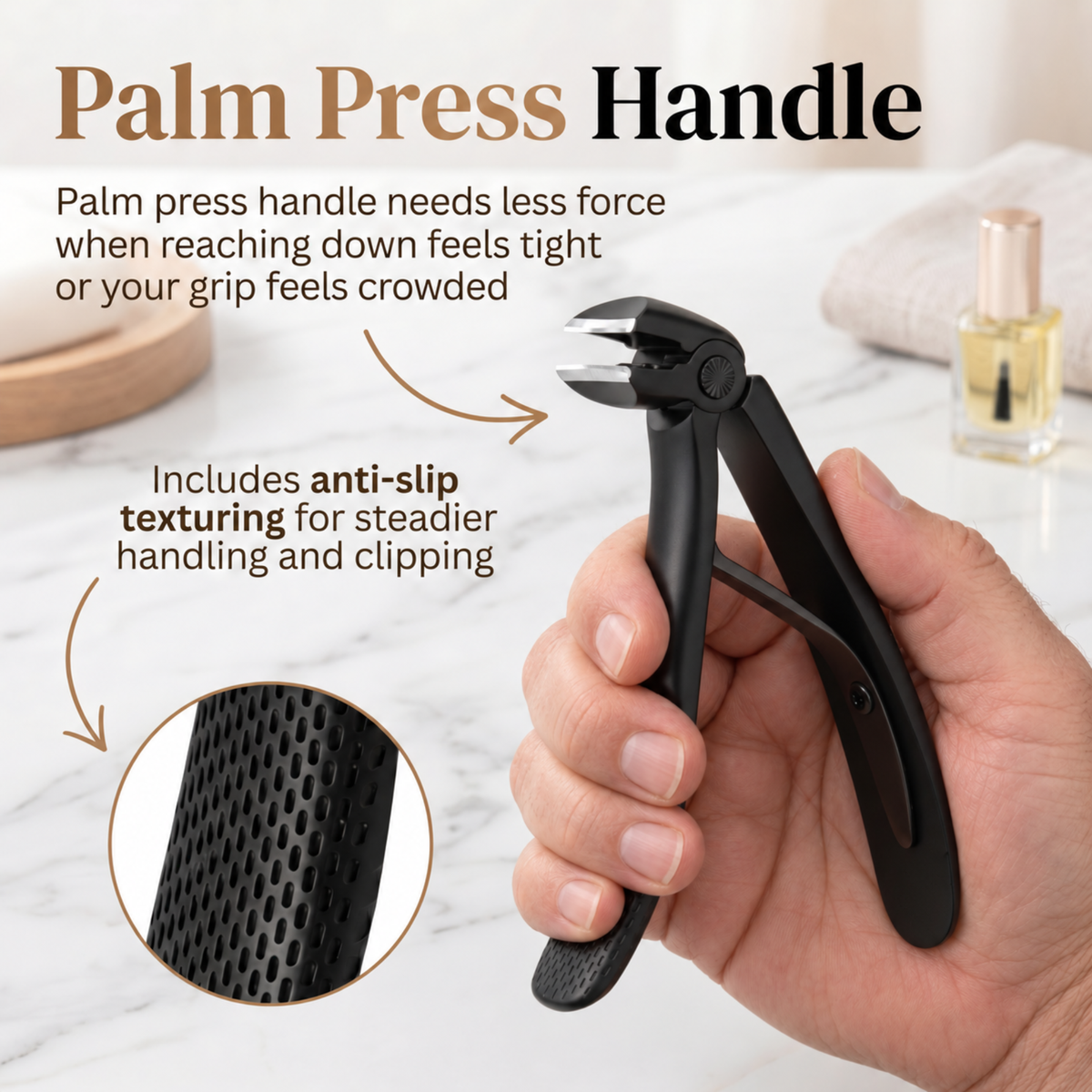 TruviClip® Nail Clipper for Big Guys | Thick Nails, Less Effort