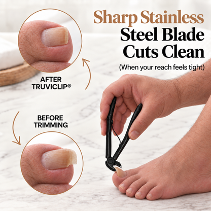 TruviClip® Nail Clipper for Big Guys | Thick Nails, Less Effort
