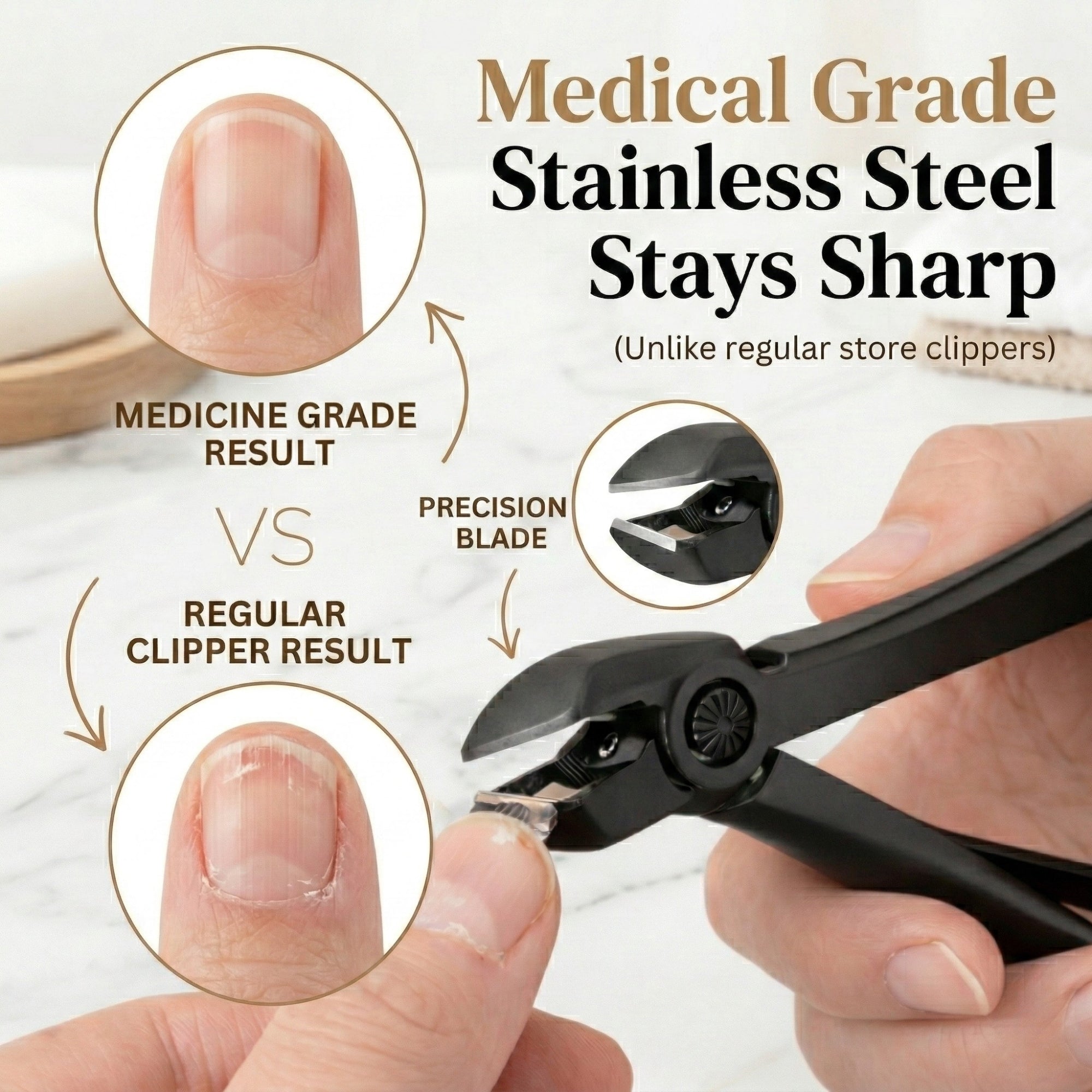 TruviClip® Nail Clipper for Seniors | Cuts Thick Nails With Less Effort