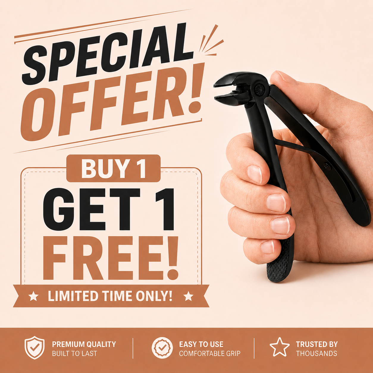 TruviClip® Nail Clipper for Seniors | Cuts Thick Nails With Less Effort